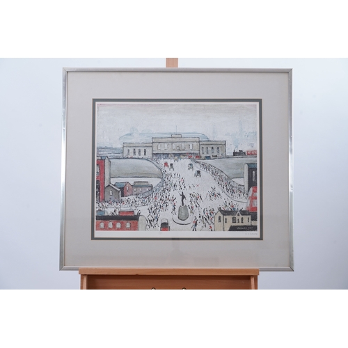 24 - § Laurence Stephen Lowry RBA, RA  (1887-1976)'Station Approach'signed in pencil to the margin lower ... 