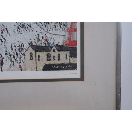 24 - § Laurence Stephen Lowry RBA, RA  (1887-1976)'Station Approach'signed in pencil to the margin lower ... 