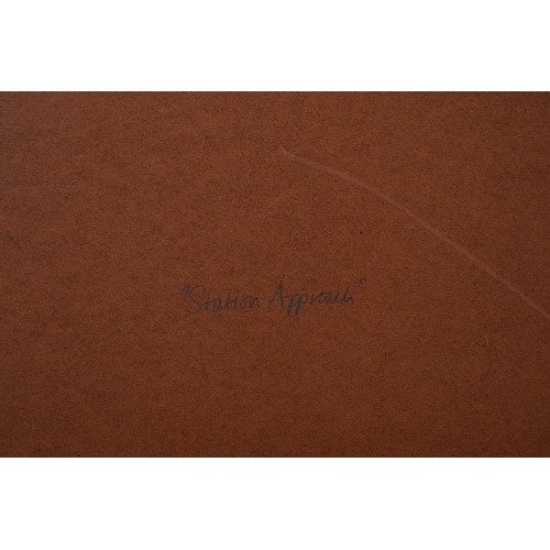 24 - § Laurence Stephen Lowry RBA, RA  (1887-1976)'Station Approach'signed in pencil to the margin lower ... 