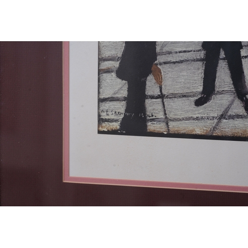 25 - § Laurence Stephen Lowry RBA, RA  (1887-1976)'Level Crossing with Train'1973,signed in pencil to the... 