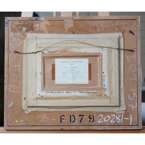 40 - § Albert Houthuesen  (Dutch/British, 1903-1979)'Beach, 1965'signed lower left,titled and inscribed v... 