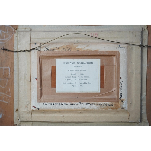 40 - § Albert Houthuesen  (Dutch/British, 1903-1979)'Beach, 1965'signed lower left,titled and inscribed v... 