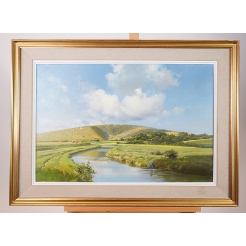 46 - § Frank Wootton  (1914-1998)'High and Over and the River Cuckmere, Sussex'signed lower right,signed ... 