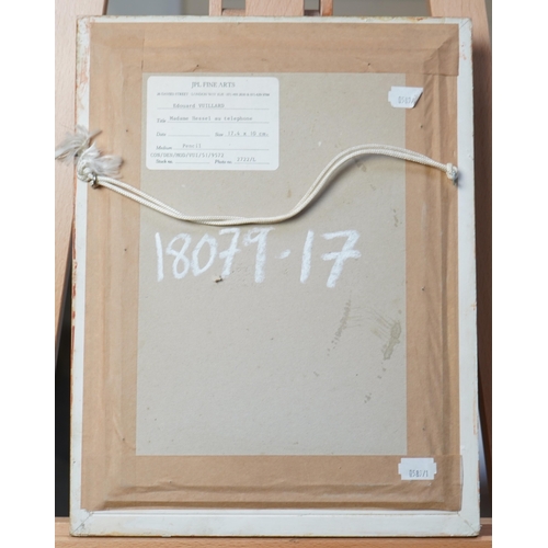 7 - Edouard Vuillard  (French, 1868-1940)'Madam Hessel au Telephone'monogrammed lower left,pencil on pap... 