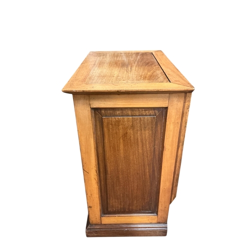 1073 - A late Victorian walnut miniature chest, width 61cm, depth 38cm, height 69cm