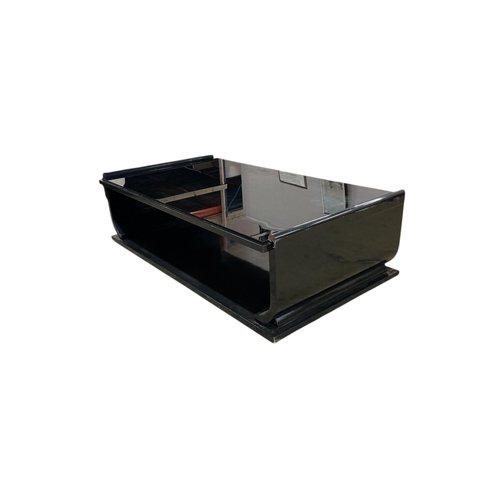 1092 - A Contemporary rectangular ebonized glass top coffee table, width 180cm, depth 102cm, height 51cm... 