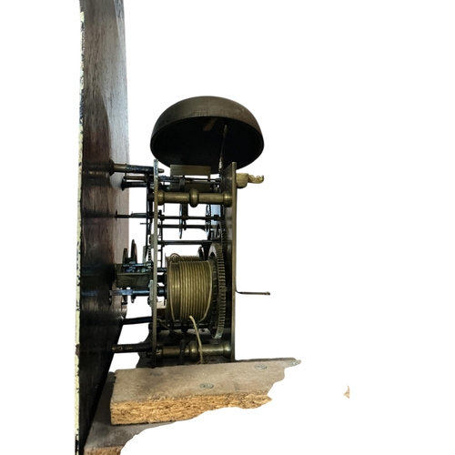 1095 - An early 19th century mahogany eight day longcase clock, the painted dial marked Cask, Horncastle, h... 