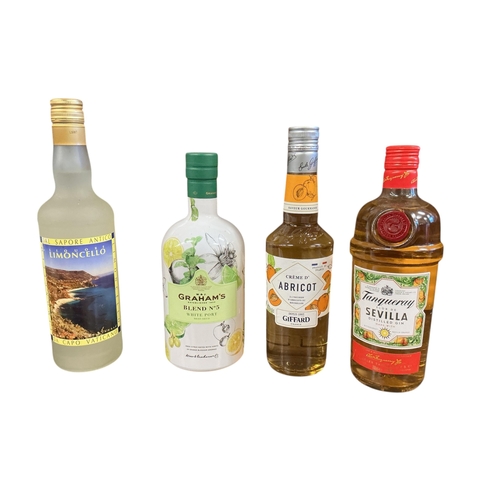 1110 - Eight bottles of assorted spirits and liqueur to include Greygoose Vodka, Graham's Blend No.5 White ... 