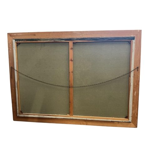 1116 - A large Dutch style canvas, still life of roses, peony and fruit. 196cm x 142cm