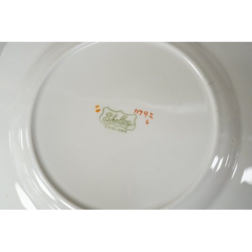 1267 - A Shelley Vogue dinner service - tureen 29cm wide, together with a Poole bluebird cheese dish... 