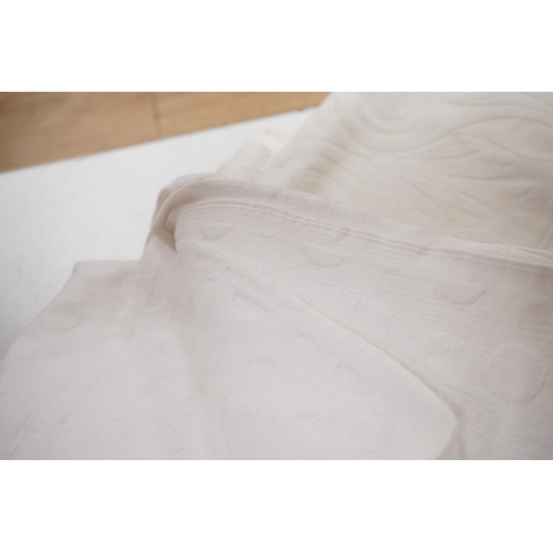 1284 - A 19th century Elephant brand style bedcover- 262cm x 236cm and two other similar bedcovers- 200cm x... 