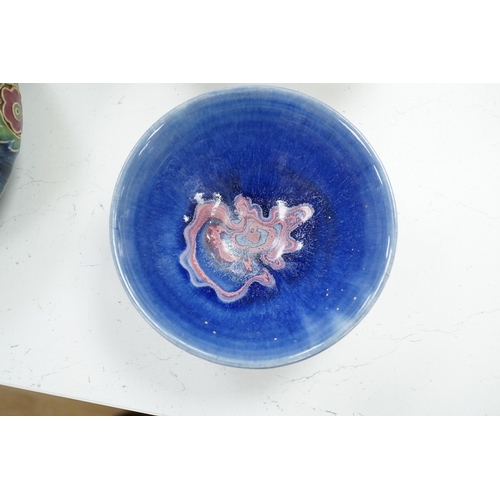 1287 - A Royal Doulton bowl and a collection of  mixed of Studio pottery, vases jugs etc, tallest vase 40cm... 