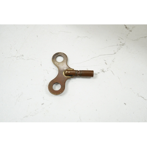 1291 - A 19th century French alabaster mantel clock with ormolu mounts, 45cm high