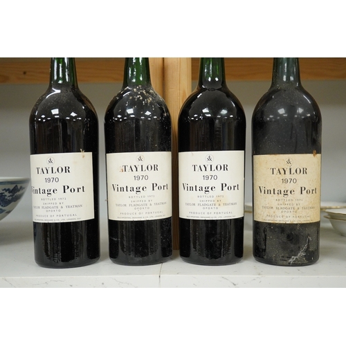 1298 - Four bottles of Taylor Vintage Port, 1970