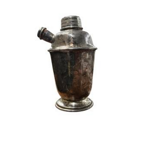 1112 - A walnut veneer cocktail cabinet, width 74cm, depth 42cm, height 116cm, containing decanters, shaker... 