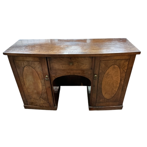 123 - A George III mahogany bowfront sideboard, width 152cm, depth 52cm, height 92cm