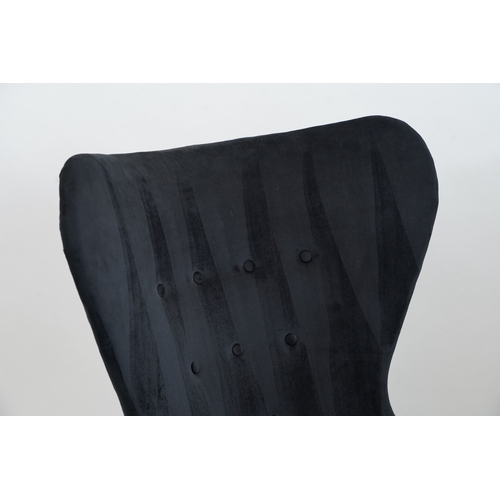 129 - Ernest Race (1913-1964) for Race Furniture: A 'DA1' armchair, designed in 1946, upholstered overall ... 