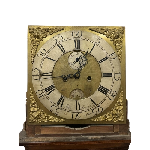 8 - An early 19th century Irish mahogany eight day longcase clock by Thomas Kennedy, Armagh, height 220c... 