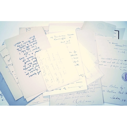 Collection of 20 manuscripts letters relating to literature and the ...