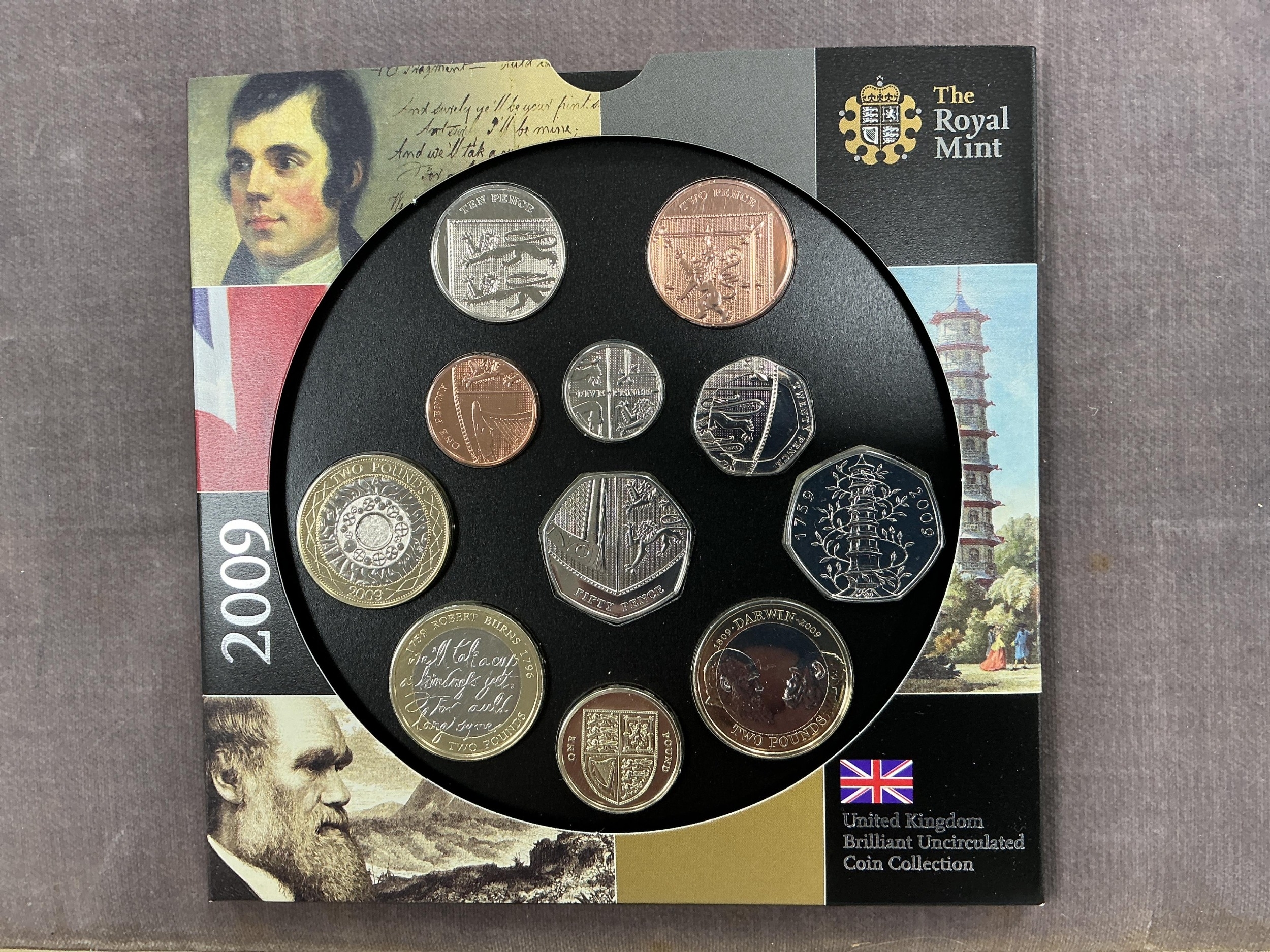 UK Royal mint coins, Elizabeth II, 2009 year set, including scarce Kew ...