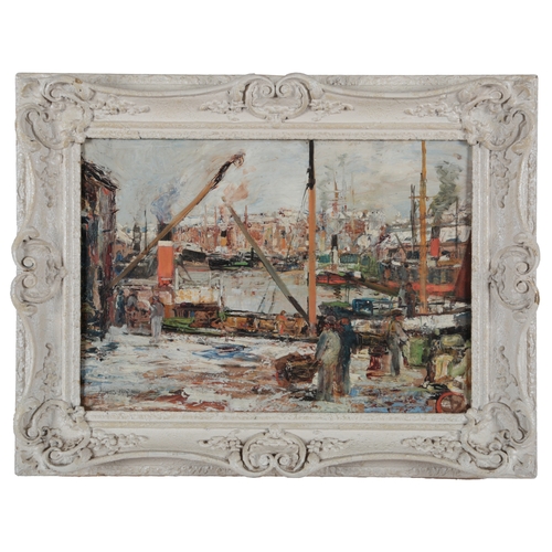 1 - James Kay RSA RSW  (1858-1942)'Kingston Dock'signed lower left,oil on board,35cm x 50.5cmProvenance:... 