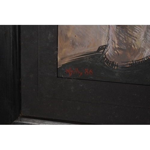 173 - §  Nicholas Jolly  (b. 1963)'Head III'1986,signed and dated lower left,gouache and Indian ink on pap... 