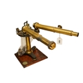 A 19th century brass mounted spectroscope, without maker's marks, 30cm high