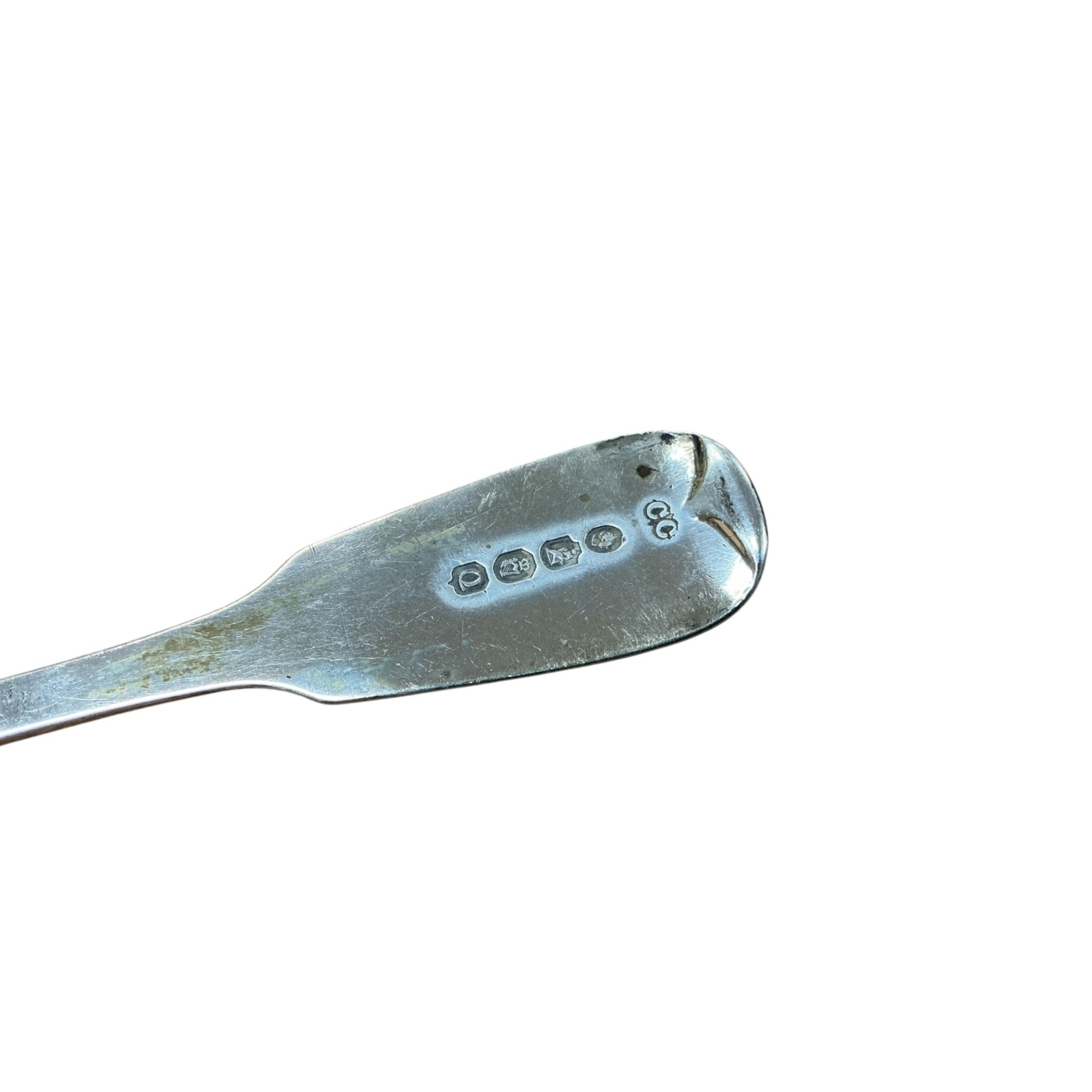 A set of six William IV Irish silver fiddle pattern teaspoons, by ...