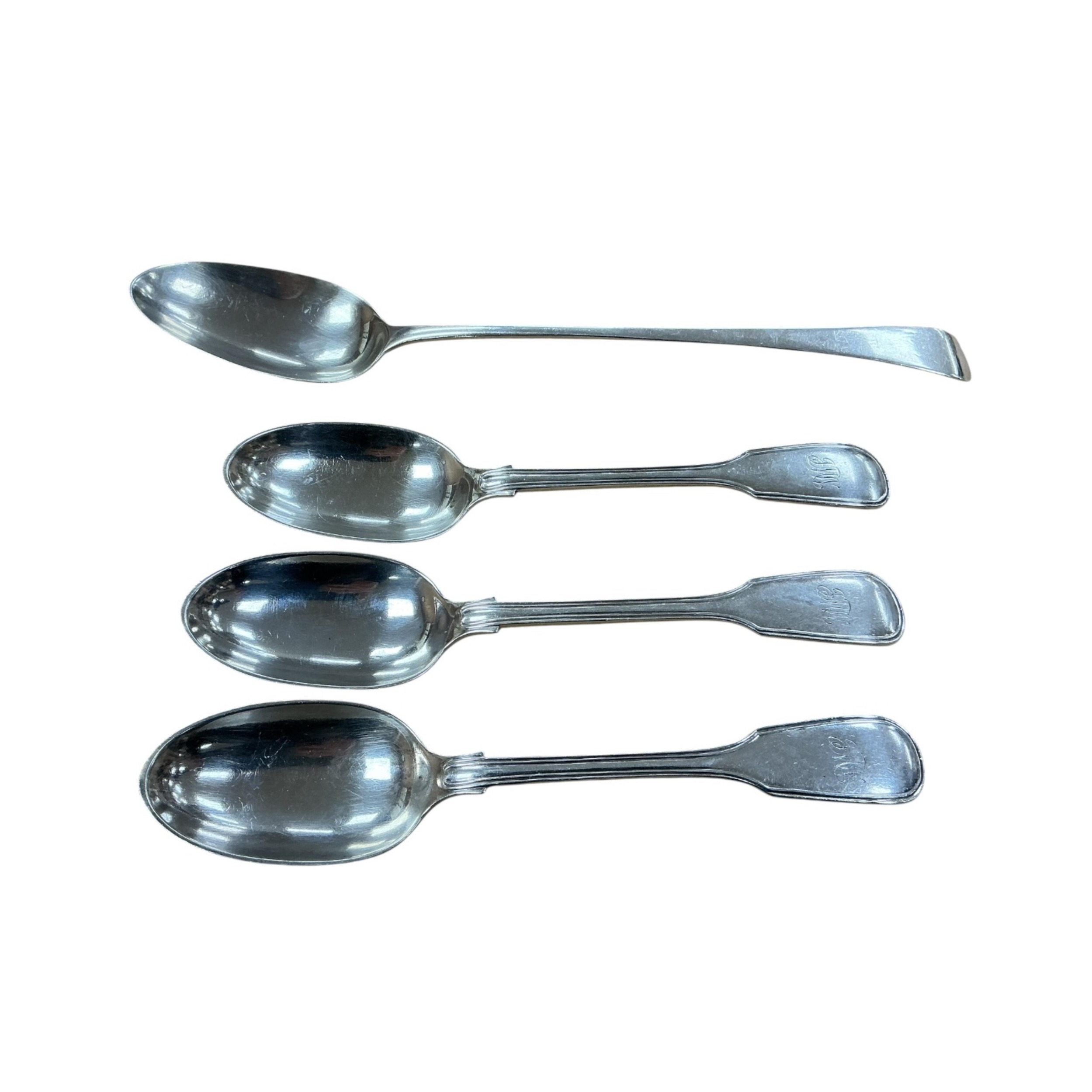 A George III silver Old English pattern basting spoon, makers mark ...