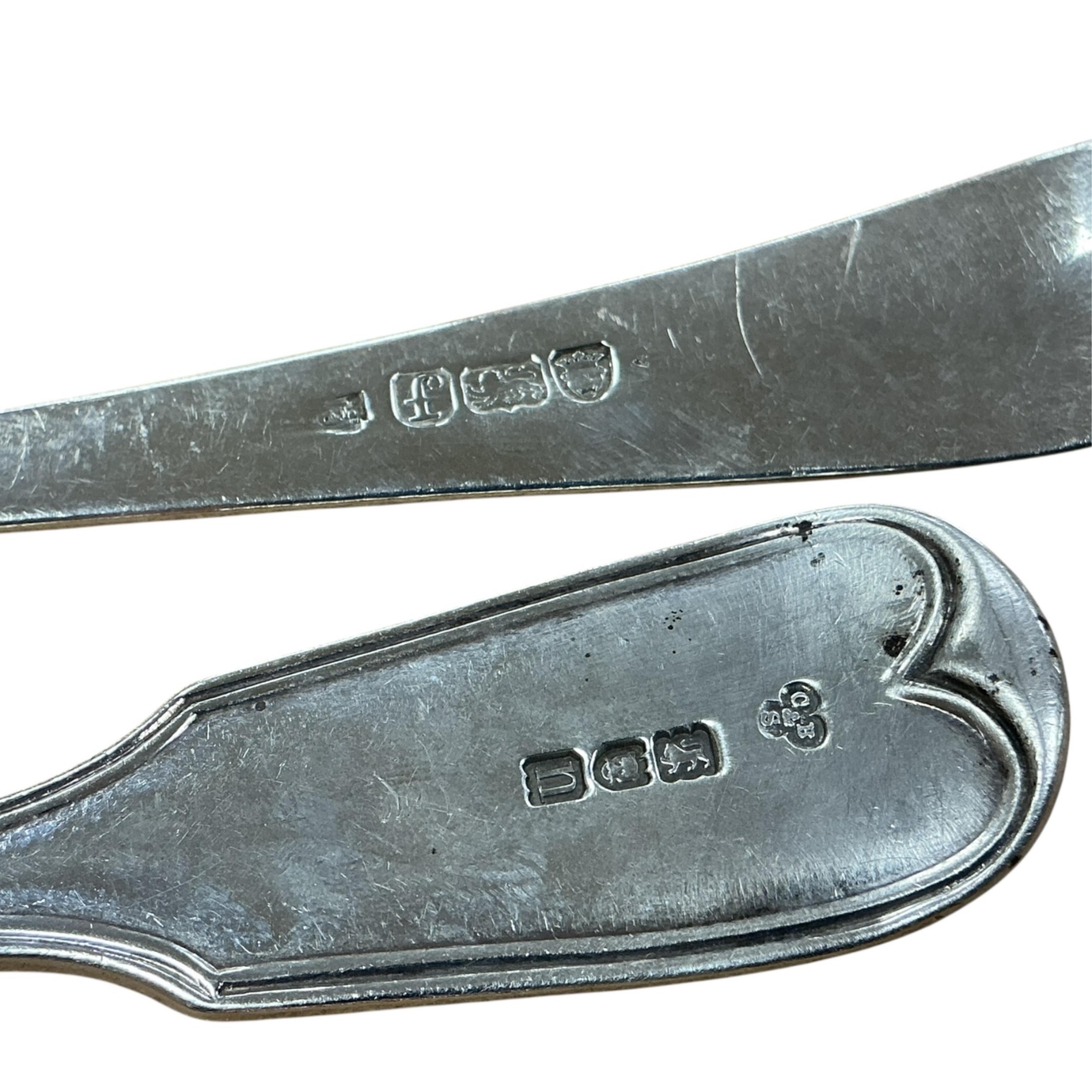 A George III silver Old English pattern basting spoon, makers mark ...