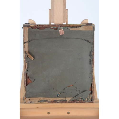 79 - An early to mid 19th century Persian finely needleworked framed panel. worked with mixed finely spun... 