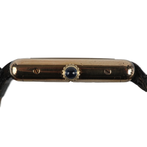 125 - A lady's silver gilt Must de Cartier manual wind wrist watch, circa last quarter of the 20th century... 