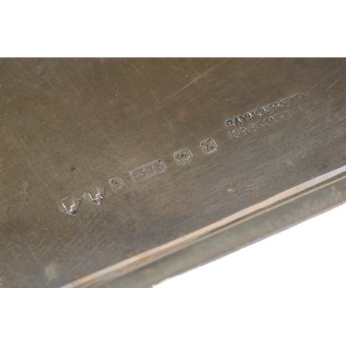 227 - A 9ct gold cigarette case, circa 1924, the exterior with engine turned decoration, the borders with ... 