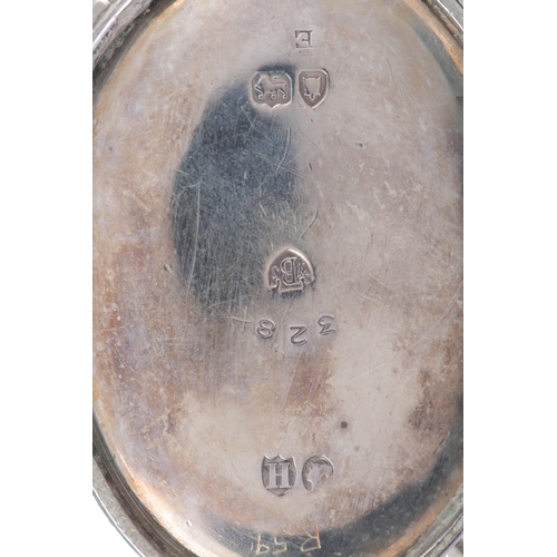 59 - A late Victorian fluted silver oval four piece tea and coffee service, by William & John Barnard, th... 