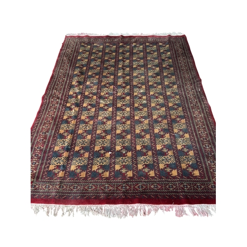 2063 - A Bokhara blue ground carpet, 210 x 156cm