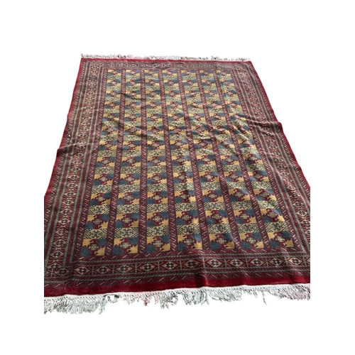 2063 - A Bokhara blue ground carpet, 210 x 156cm
