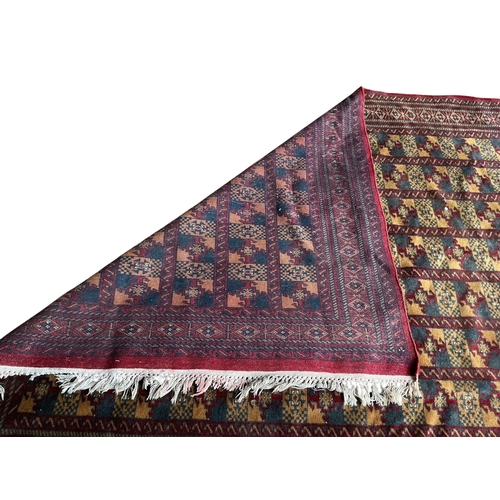 2063 - A Bokhara blue ground carpet, 210 x 156cm