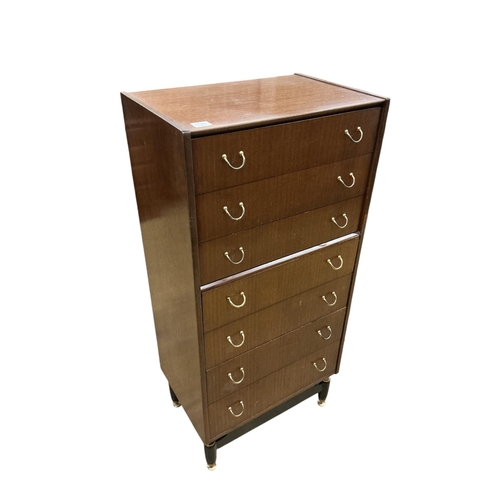 2065 - Ernest Gomme for G Plan, 1960's tallboy chest, width 61cm, depth 40cm, height 127cm