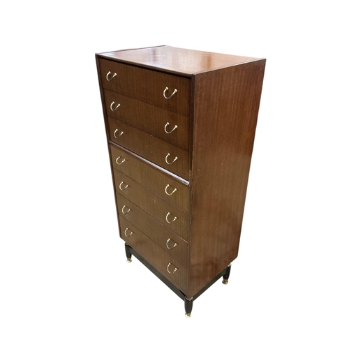 2065 - Ernest Gomme for G Plan, 1960's tallboy chest, width 61cm, depth 40cm, height 127cm