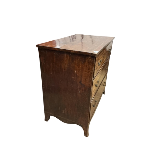 2068 - A George III mahogany chest of drawers, width 88cm, depth 52cm, height 85cm