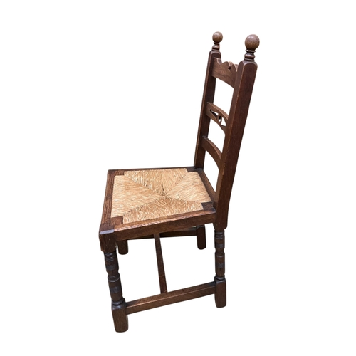 2071 - Four Liberty oak dining chairs, stamped, width 46cm, depth 44cm, height 97cm