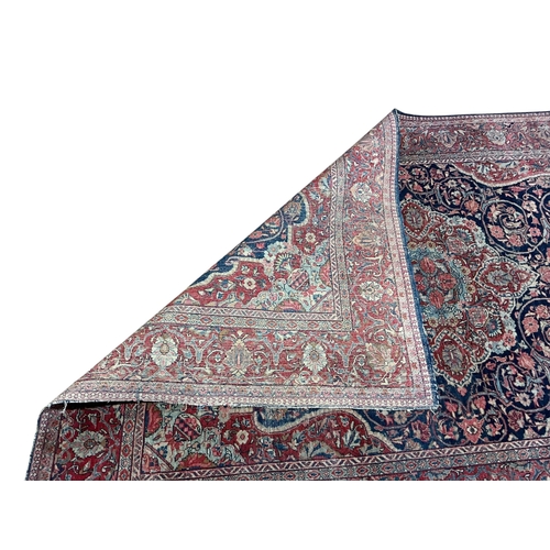 2078 - A North West Persian blue ground rug, 207 x 136cm