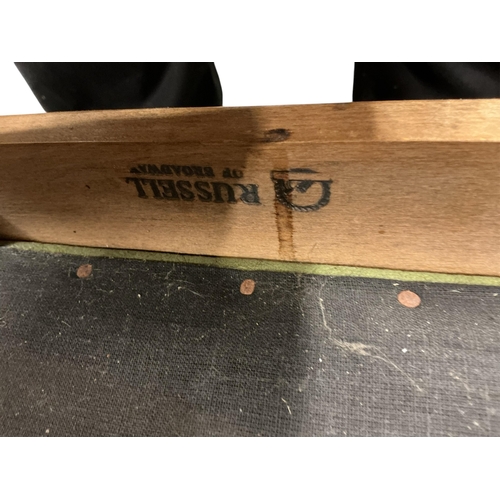 2105 - A Gordon Russell extending dining table, 135cm extended, width 78cm height 76cm and four chairs... 