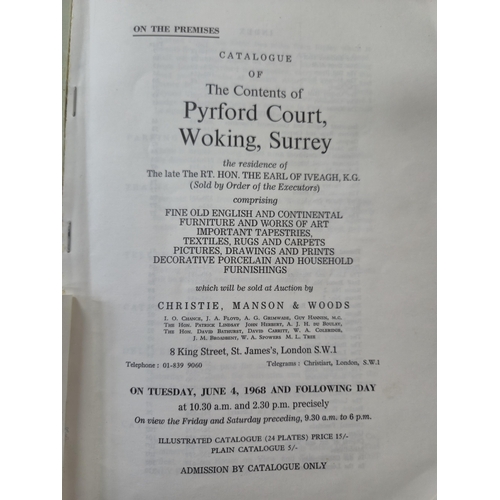 2106 - Two pairs of Queen Anne walnut chairs, (Purchased from Pyrford Court, Woking - house sale Catalogue ... 