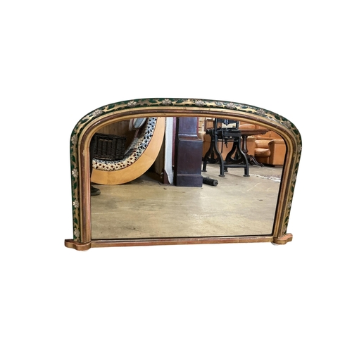 2108 - A Victorian giltwood overmantel mirror, width 90cm, height 55cm