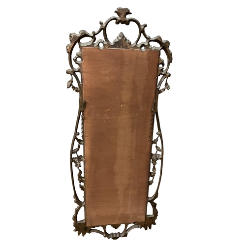 2112 - A George III style gilt composition wall mirror, width 55cm, height 137cm