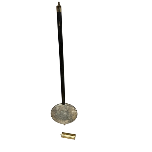 2117 - A late 19th century Vienna ebonised regulator, fitted with single weight driven movement, width 50cm... 