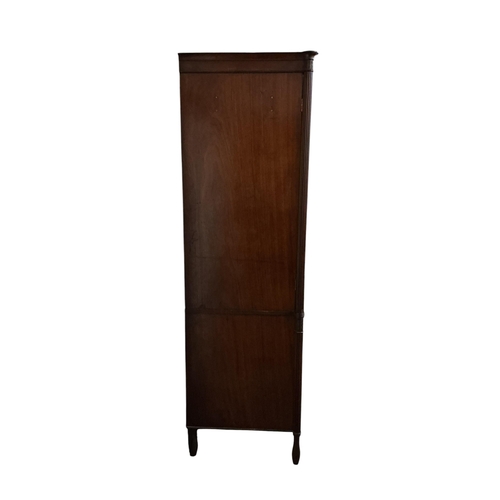 2123 - A George IV banded mahogany linen press, width 142cm, depth 53cm, height 228cm