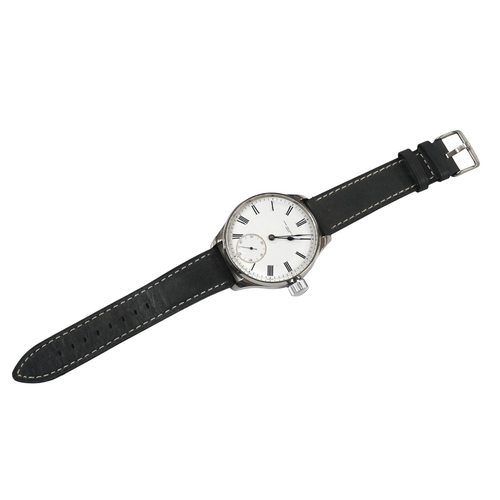 2902 - A gentlemen's large stainless steel wrist watch, later converted to a custom made modern wrist watch... 