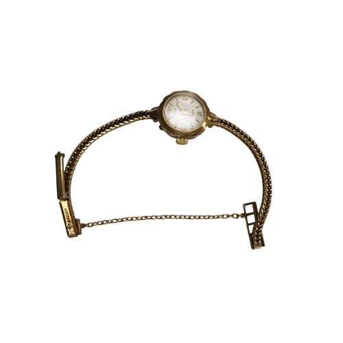 2904 - A lady's 1960's 9ct gold Roamer Incabloc manual wind wrist watch, with baton numerals, case diameter... 